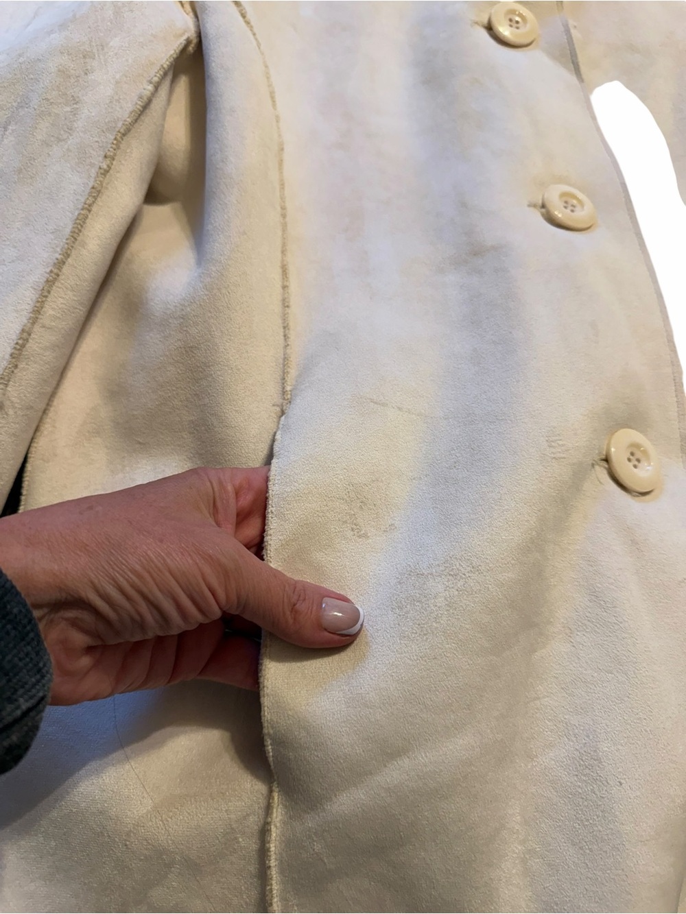 Coldwater Creek NWT Reversible Faux Fur Coat Ivory Shearling Quiet Luxury 16 - Picture 6 of 9